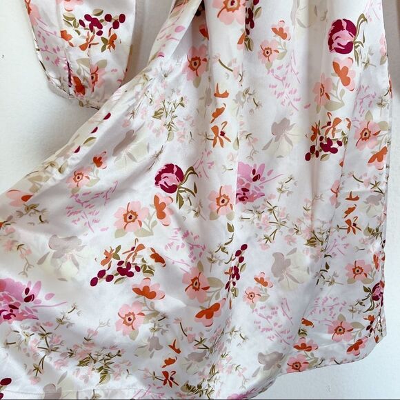 byTiMO Satin Floral Synthetic Wrap Midi Dress size - Picture 10 of 12